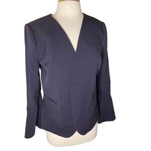 THE LIMITED CAREER BLAZER SIZE 10 NAVY BLUE BELL SLEEVES